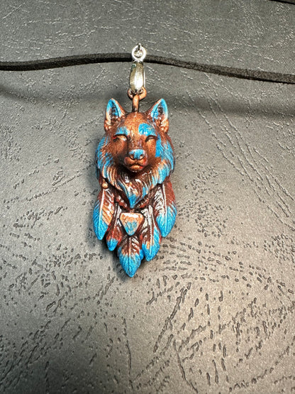 Pendentif LOUP INDIEN