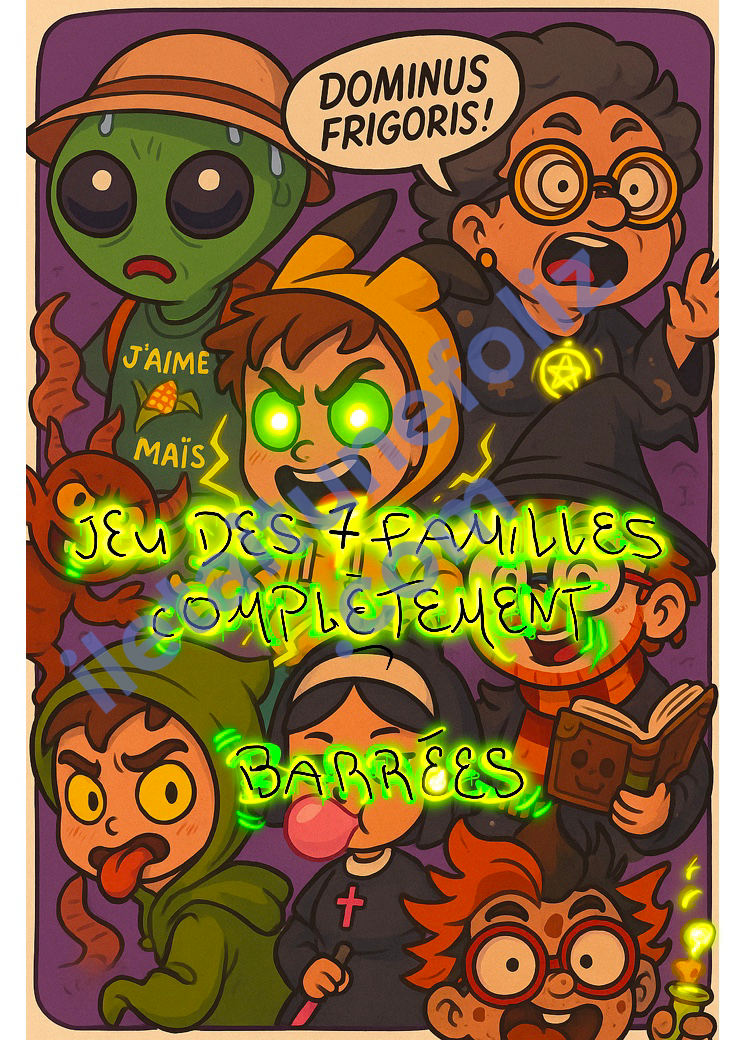 JEU DES 7 familles paranormales complètements barrées