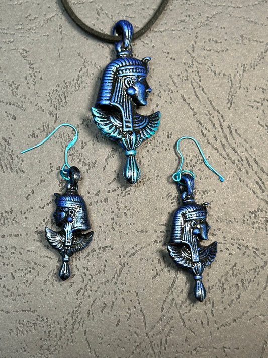 Parure pendentif boucle d’oreille