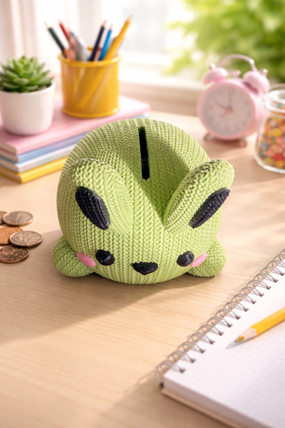 Tirelire Lapin vert pastel