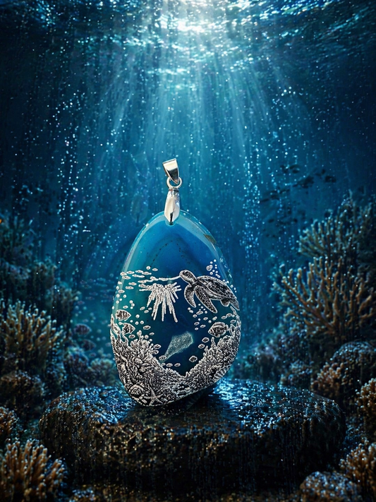 CRÉATION FLASH PENDENTIF OCÉAN EN RELIEF